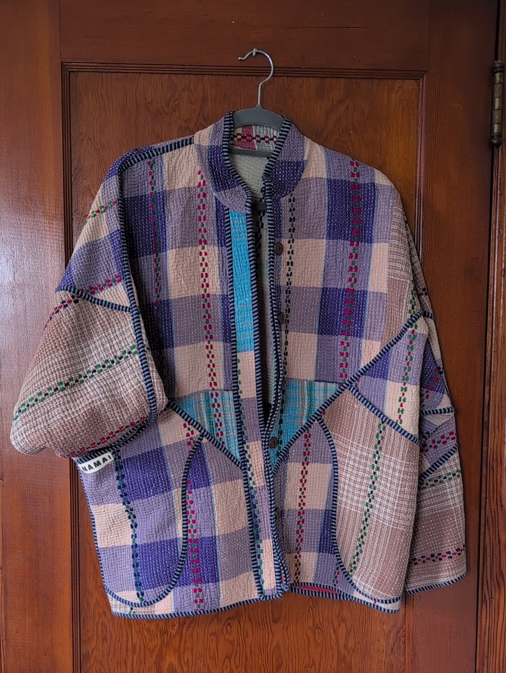 Namai Ladhiya Quilted Patchwork Kantha Jacket
